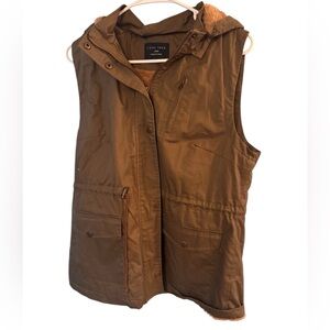 Love Tree Women's Brown Hooded Vest